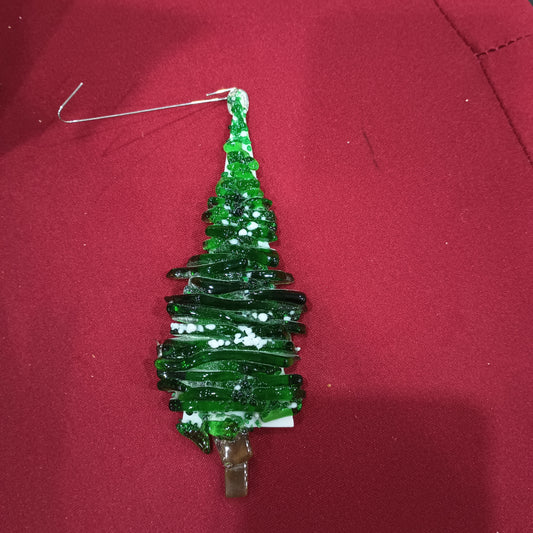 Fused Glass Tree Ornament