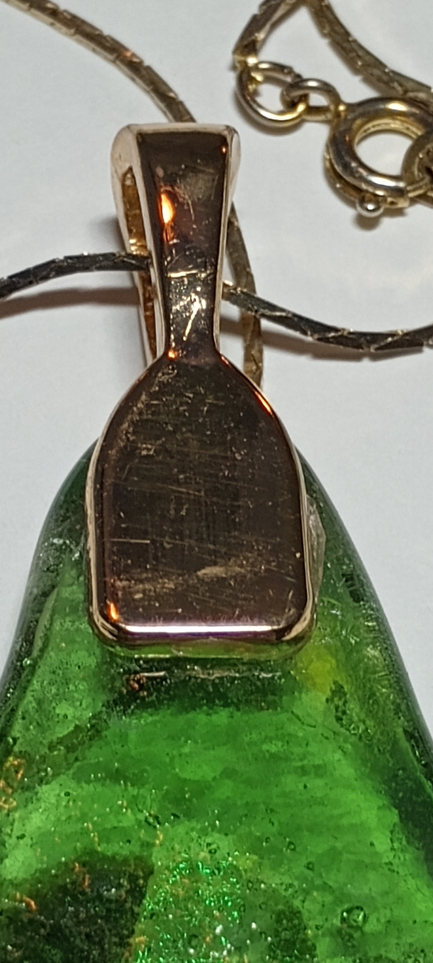 Fused Glass Tree Pendant, Handmade, One-of-a-kind